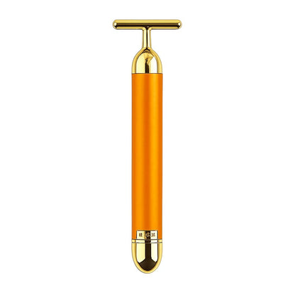 24K Gold Energy Beauty Bar Electric Facial Massage Roller