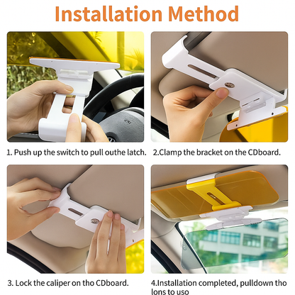 Goggle - Anti-Glare Dazzling Goggle Day & Night Vision Driving Mirror Sun Visors